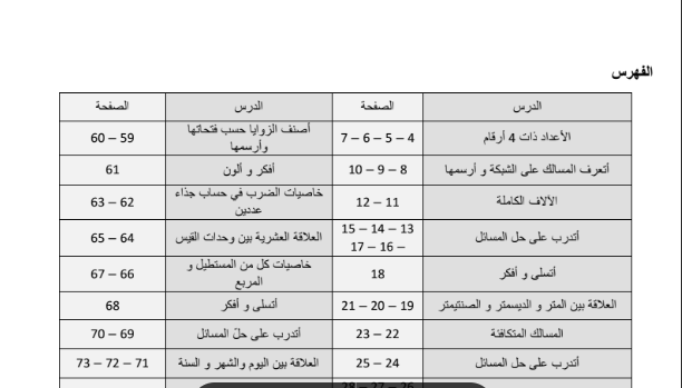 دروس رياضيات سنة ثالثة أساسي